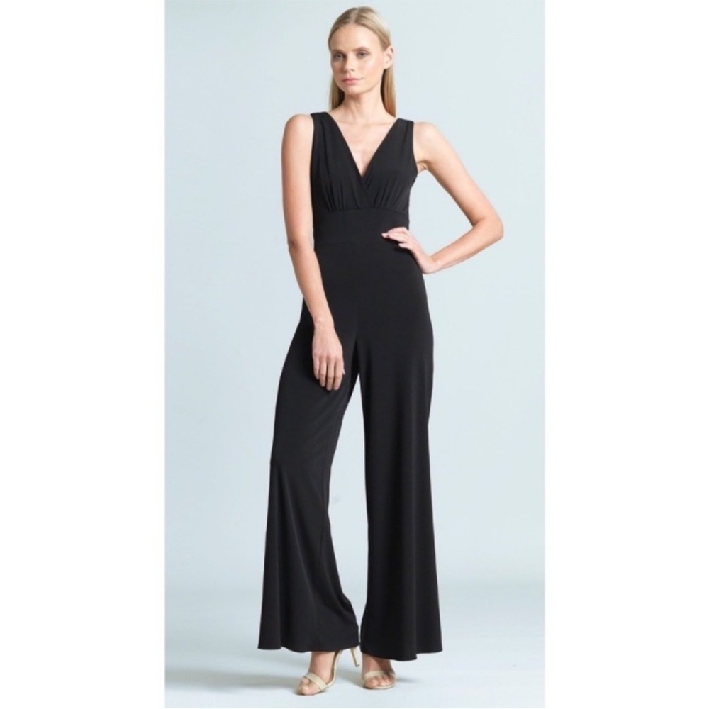 New Clara Sun Woo Black Sleeveless Jumpsuit Size Small